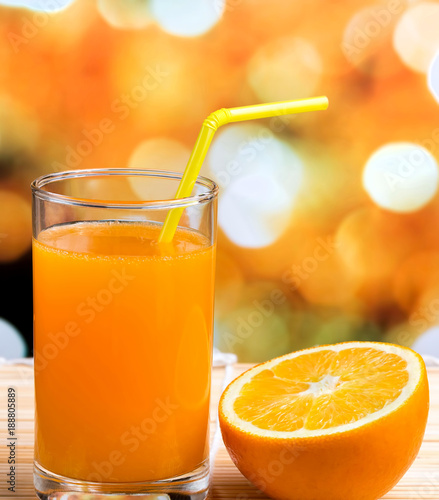 Orange Juice Squeezed Represents Tropical Fruit And Refreshing