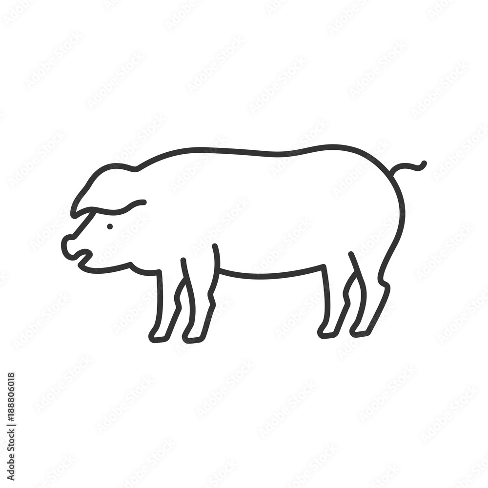 Pig linear icon Pig linear icon