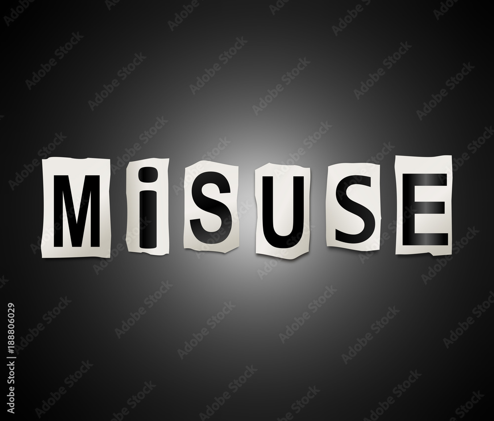 Fototapeta premium Misuse word concept.