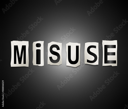 Misuse word concept.