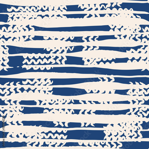 Indigo tie dye seamless pattern.