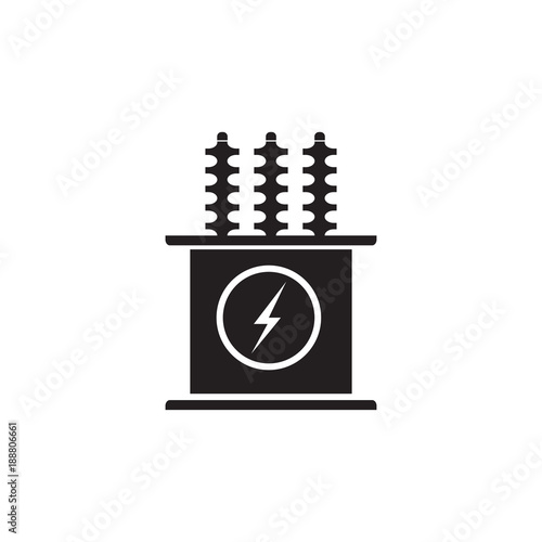 Electric transformer vector icon