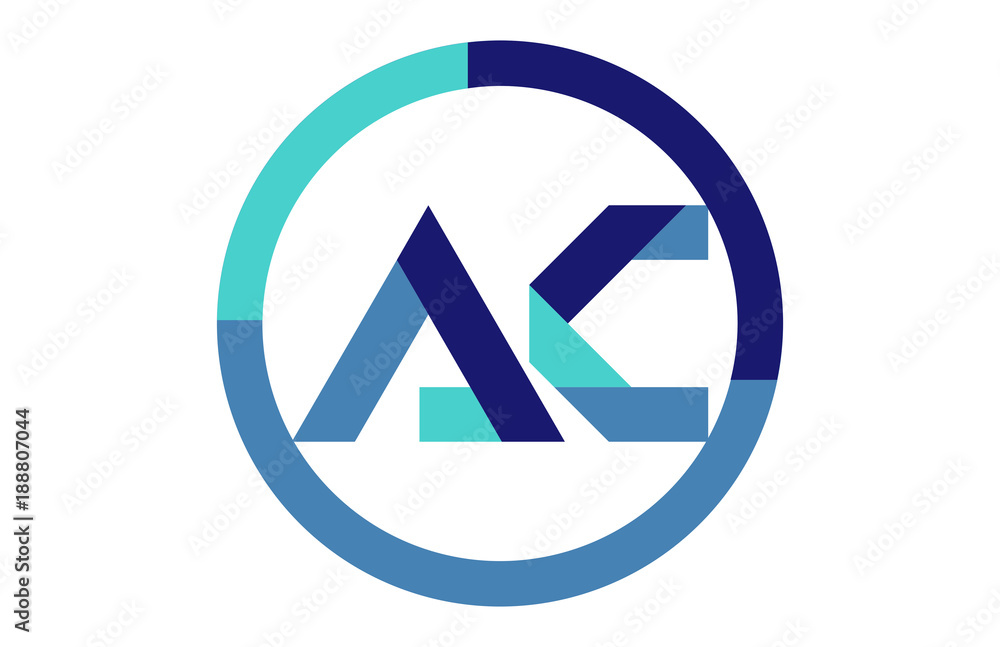 AC Global Circle Ribbon Letter Logo AC Global Circle Ribbon Letter Logo