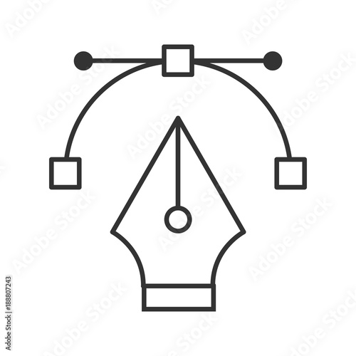 Fountain pen nib linear icon