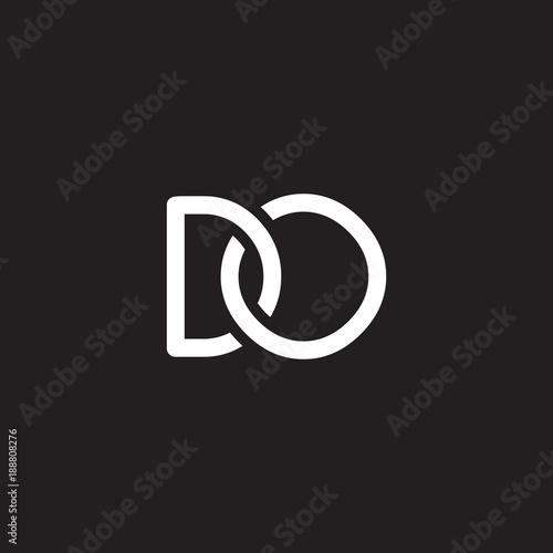 initial letter rounded logo modern white