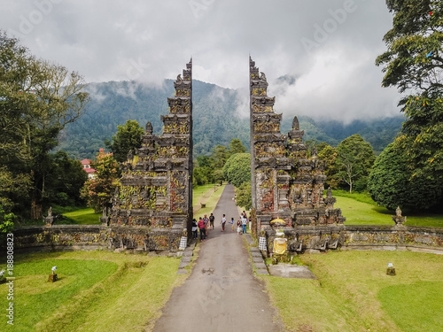 Gate of good and evil on the island of Bali. photo