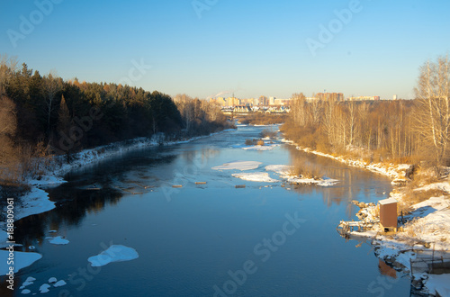 The river Miass in winter