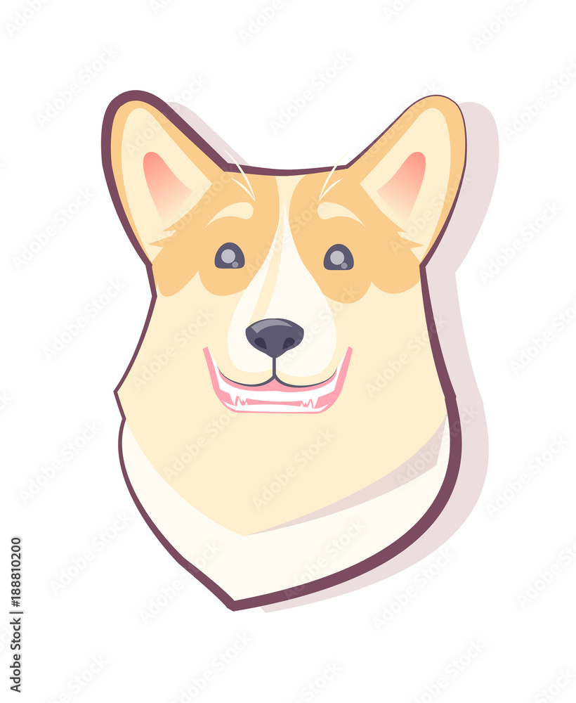 Dog Emoticon Smiling Puppy Vector Illustration Dog Emoticon Smiling Puppy Vector Illustration