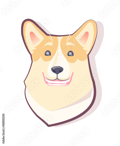 Dog Emoticon Smiling Puppy Vector Illustration