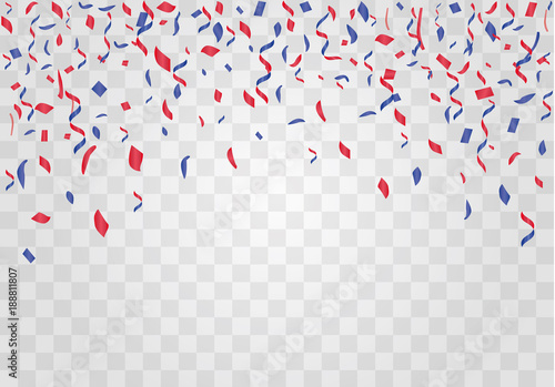 Colorful confetti isolated. Festive vector background