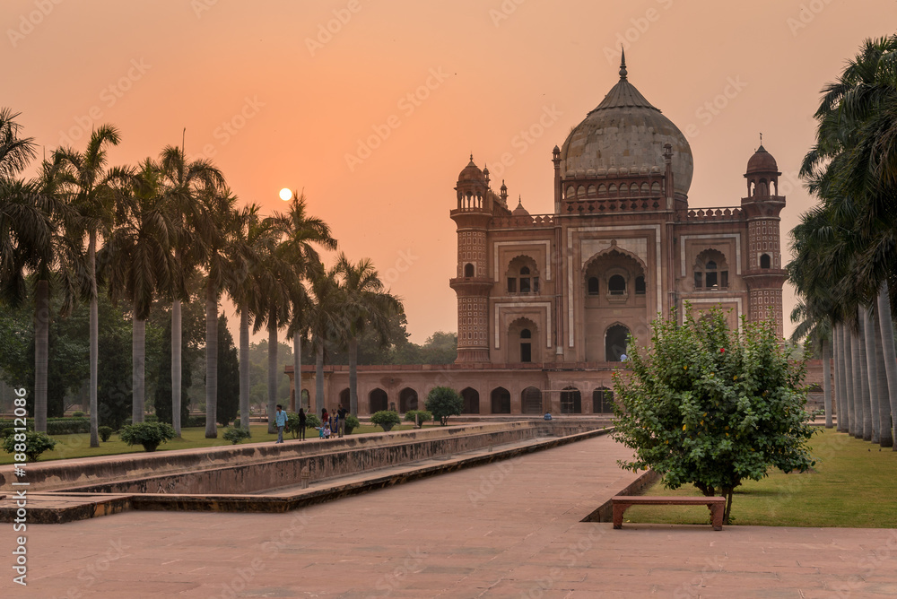 Safdarjang Tomb at Sunset in Delhi, India