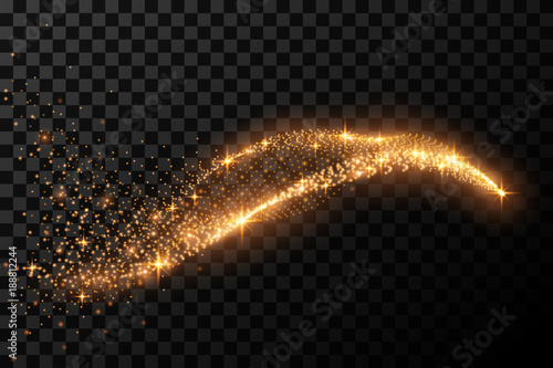 Glowing golden wave