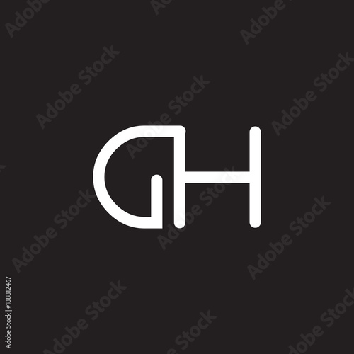 initial letter rounded logo modern white © liarocer