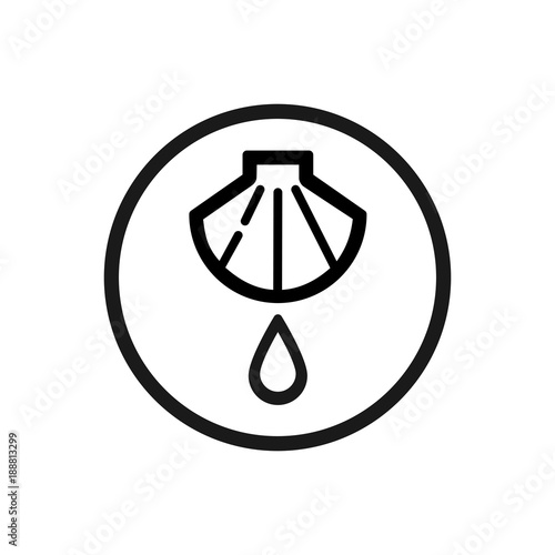 Baptism line icon on a white background