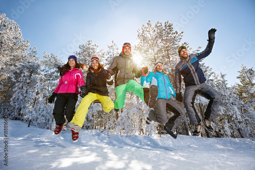 Group of people in jump