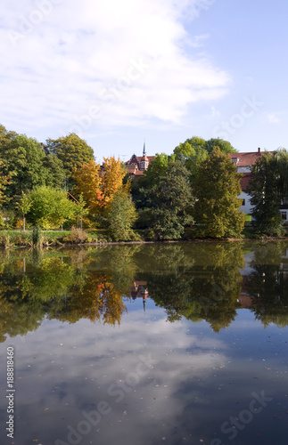 Altenburg / Germany: Autumnal view over the „Little Pond“