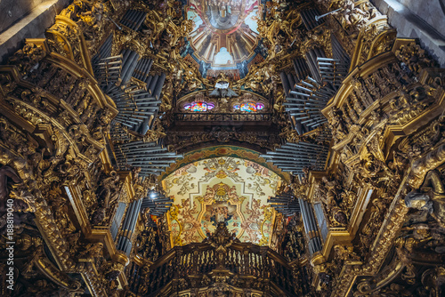 Organ in Se Cathedral of Braga city, Norte region of Portugal photo