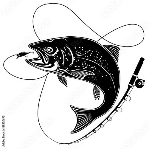 TROUT LOGO WHITE