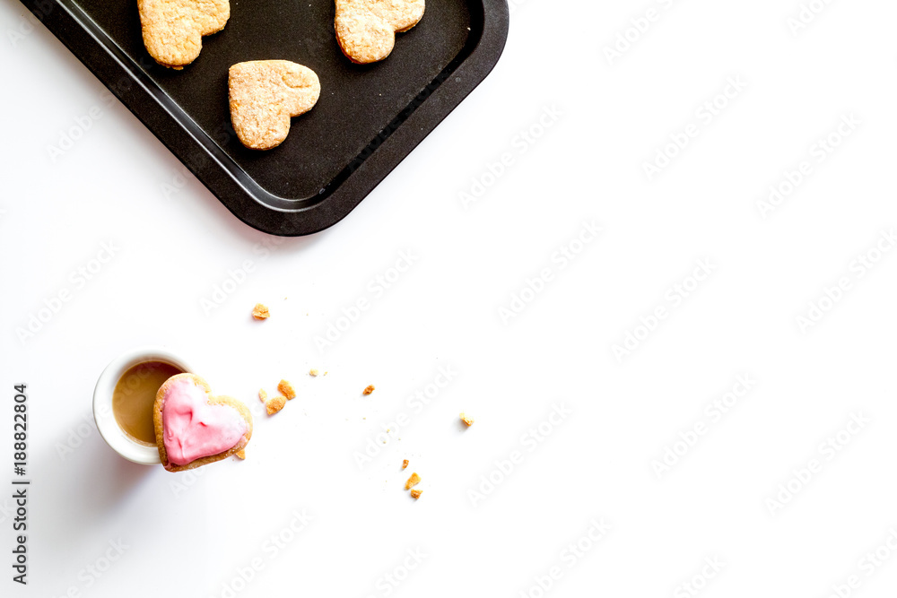 cookies for Valentine Day heartshaped on white background top vi cookies for Valentine Day heartshaped on white background top vi