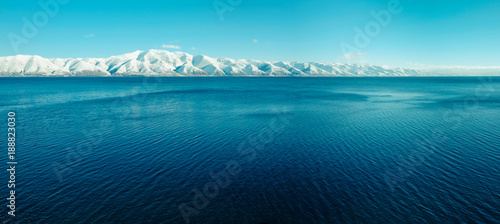 Sevan lake in winter photo