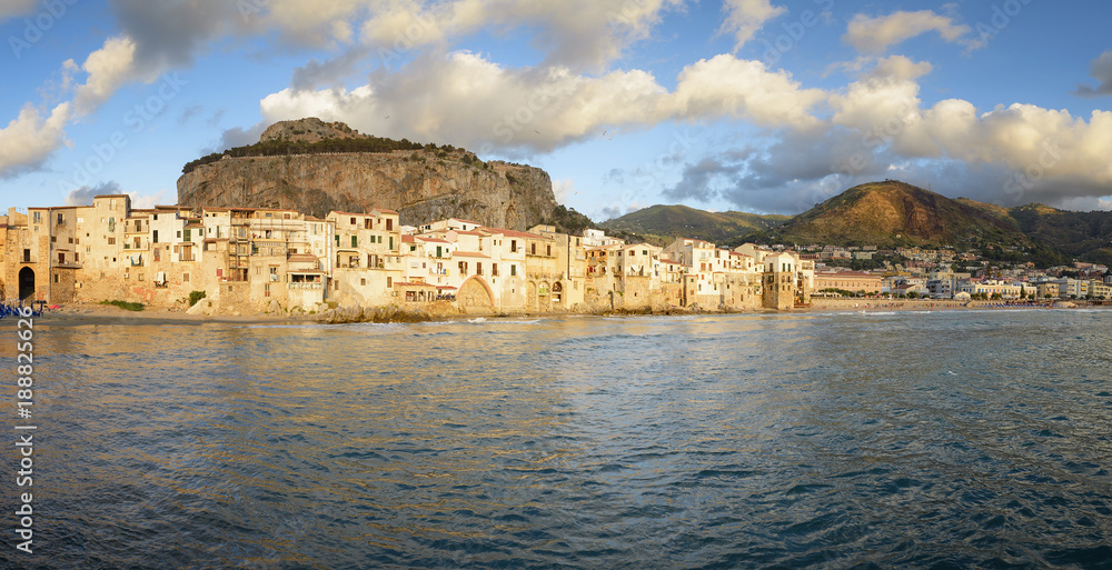 Italy, Sicily, Panoramic view of Cefalu