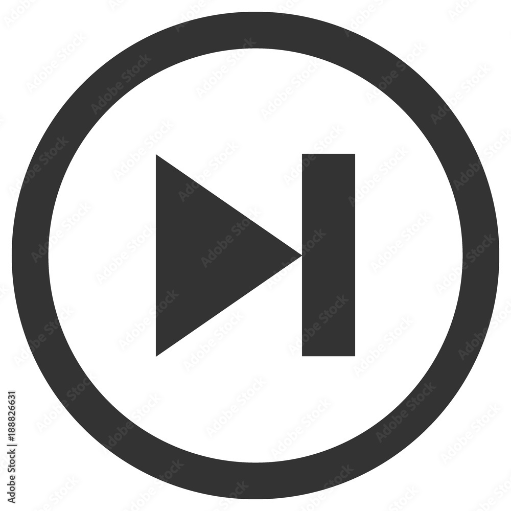 Next, previous  icon in circle. Media player control button. Vector.