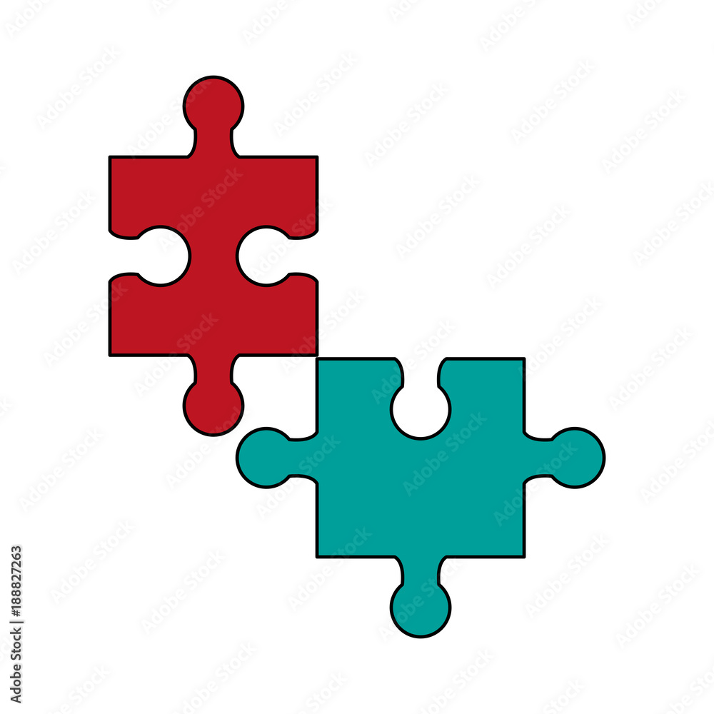 Puzzles pieces isolated icon vector illustration graphic design Puzzles pieces isolated icon vector illustration graphic design