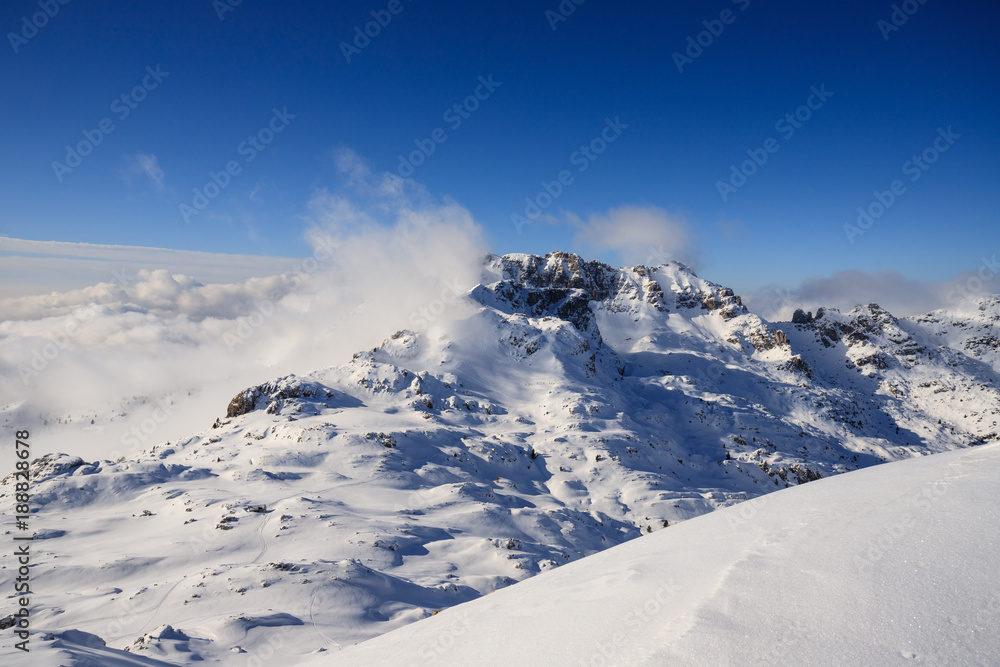 Fototapeta premium panorama invernale dalla cima di Piazzo - Alpi Orobie