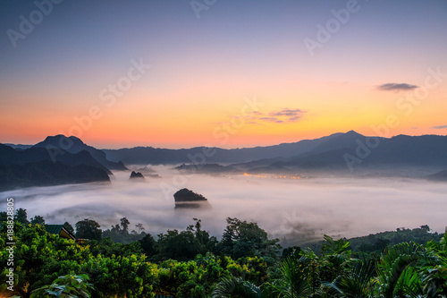 Landscape of Phu- lang-ka, The magic valley in Payao province, Thailand.