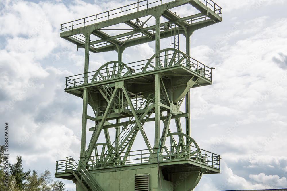 Förderturm Siciliaschacht im Sauerland