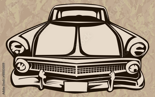 CAR RETRO ISOLATED POSTER 1