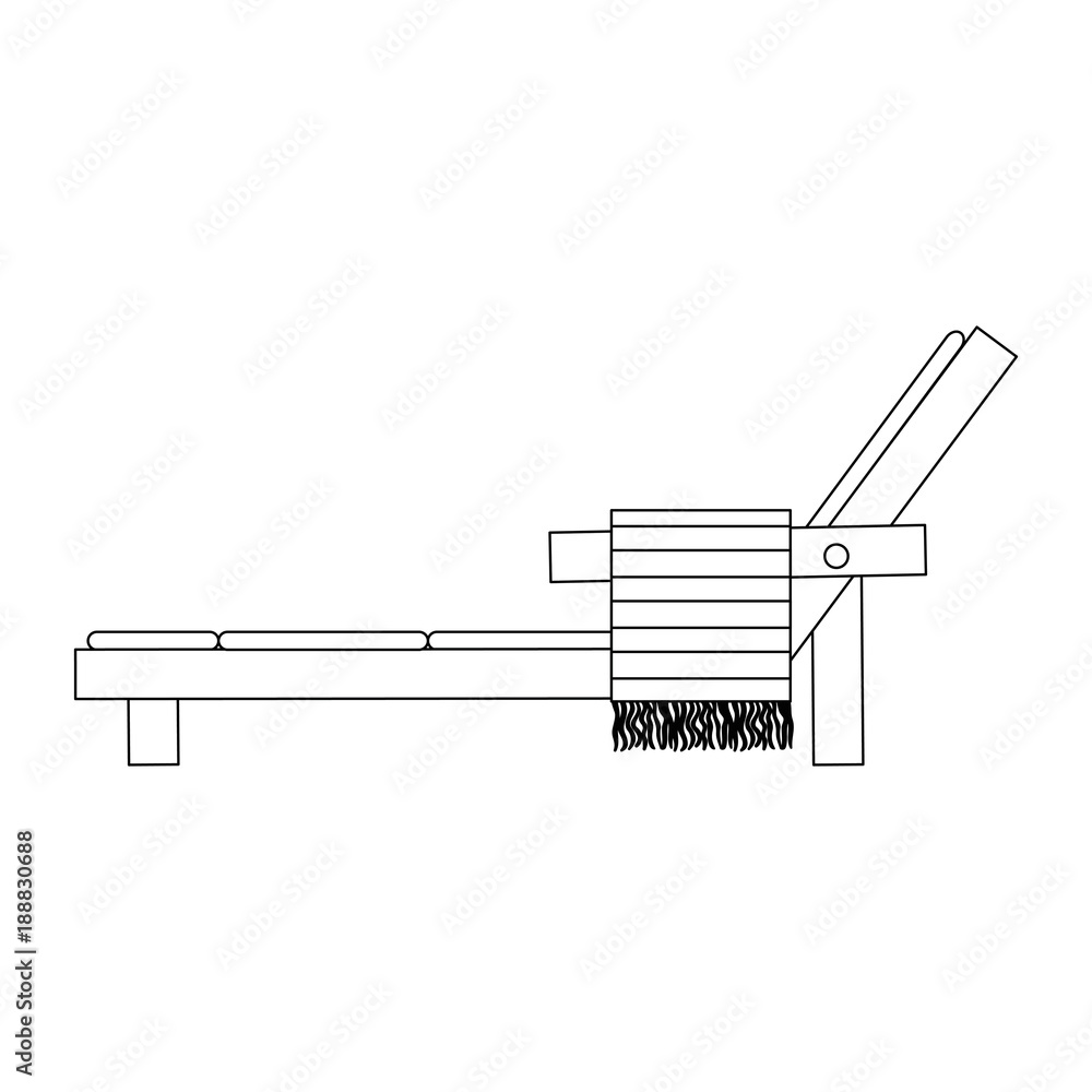 beach chair with towel vector illustration design beach chair with towel vector illustration design