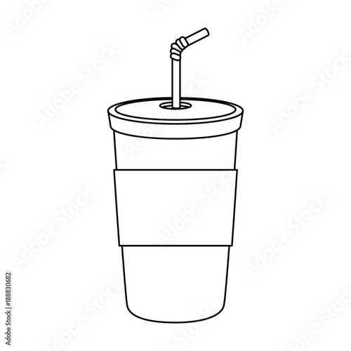 beverage in plasttic cup vector illustration design