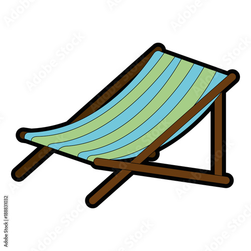 beach chair isolated icon vector illustration design