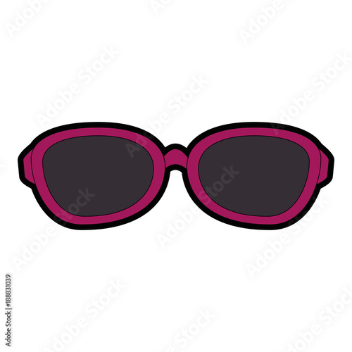 summer sunglasses isolated icon vector illustration design