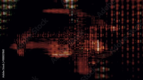 Wallpaper Mural Video Flux 045: Television screen pixels fluctuate with color and video motion (Loop). Torontodigital.ca