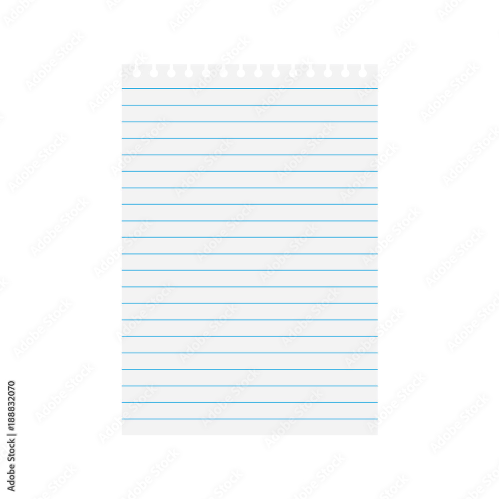 notebook lined paper sheet- vector illustration notebook lined paper sheet- vector illustration