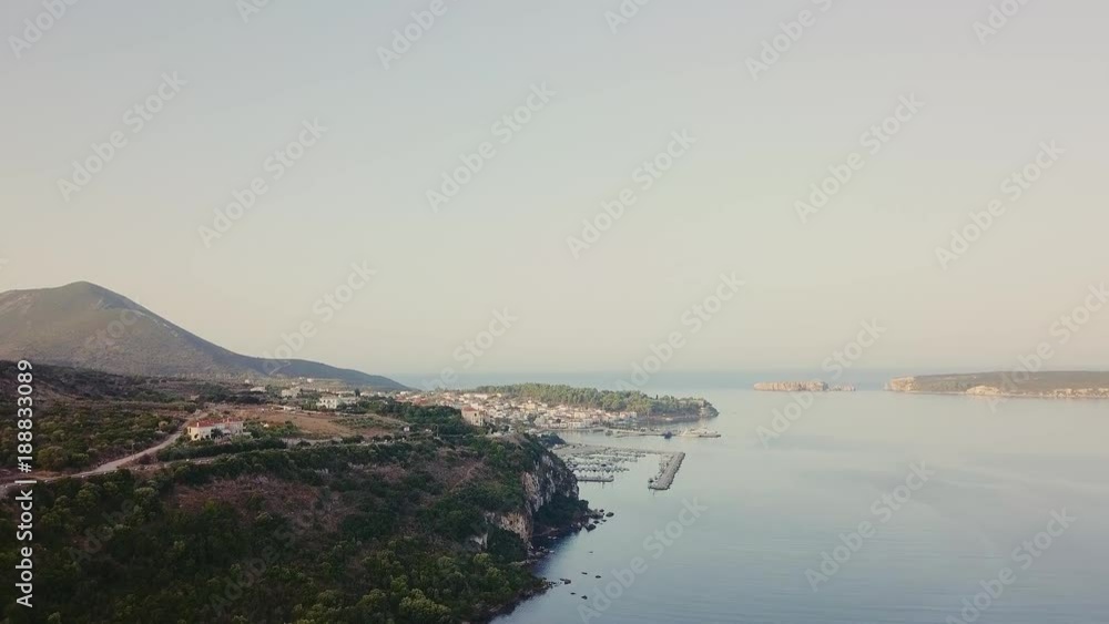 Greek city view from the drone Greek city view from the drone