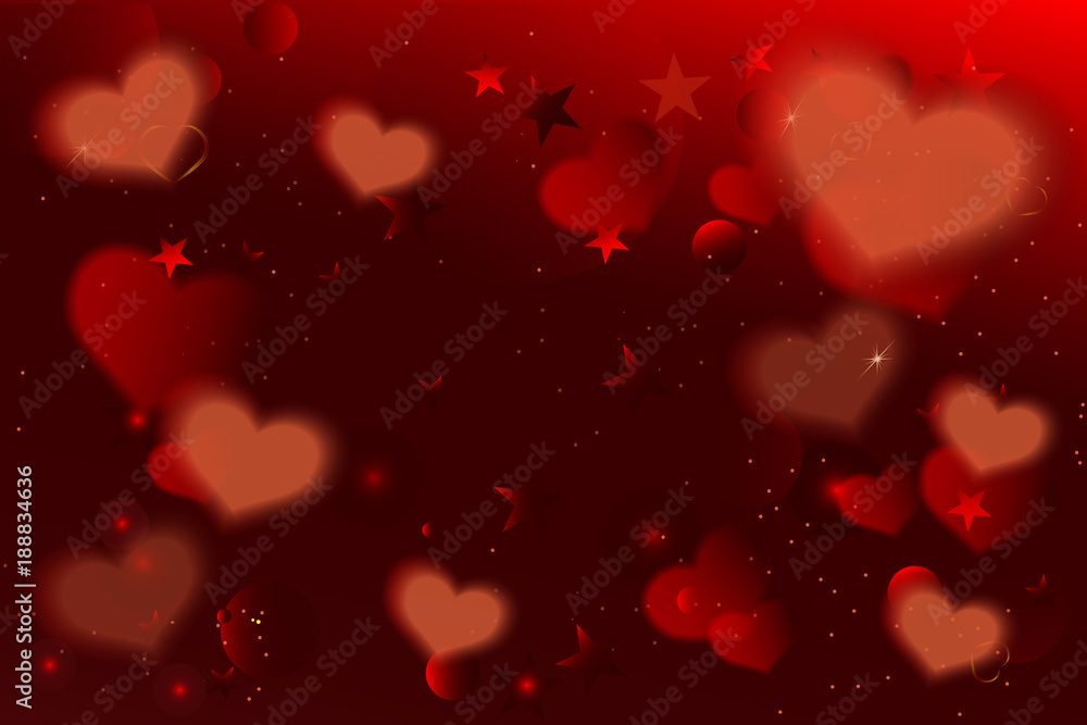 Valentines day background for greeting card background. Vector Valentines day greeting card design template.