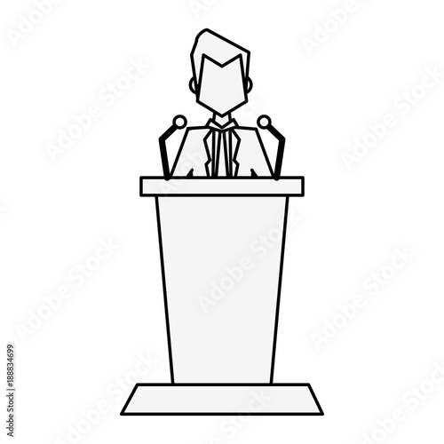 Lawyer in audition icon vector illustration graphic design