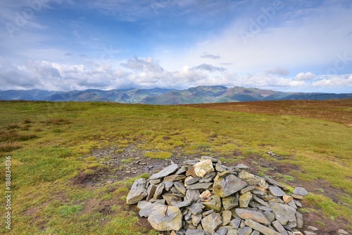 Pile of stones making the summit of the fells © drewrawcliffe