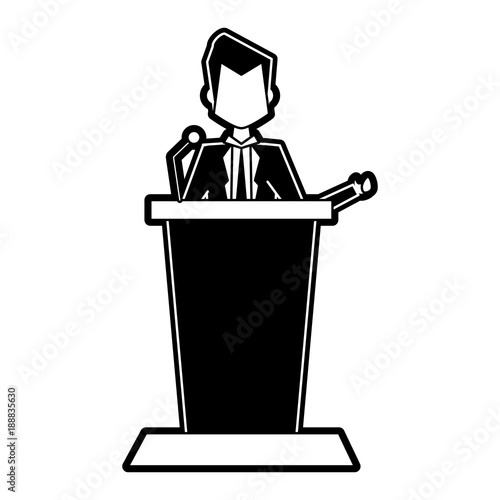Lawyer in audition icon vector illustration graphic design