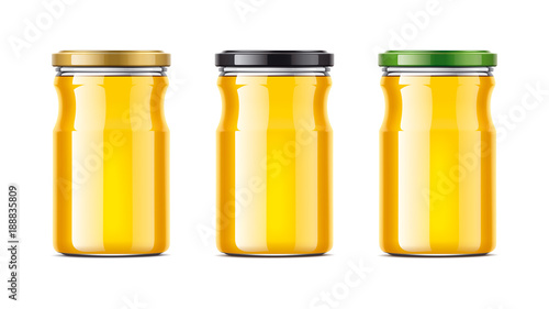 Clear Honey Jar mockup. 