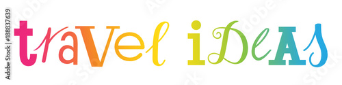 TRAVEL IDEAS custom letters icon