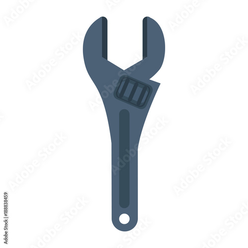 adjustable wrench tool icon vector illustration graphic design
