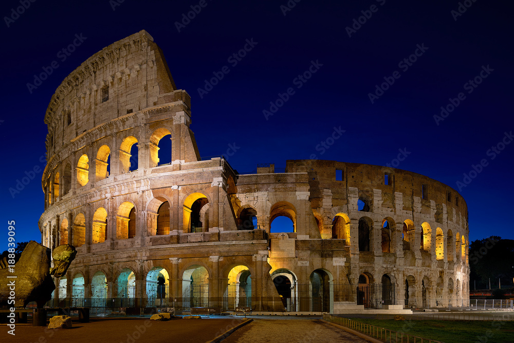 Coliseum in Rome at night