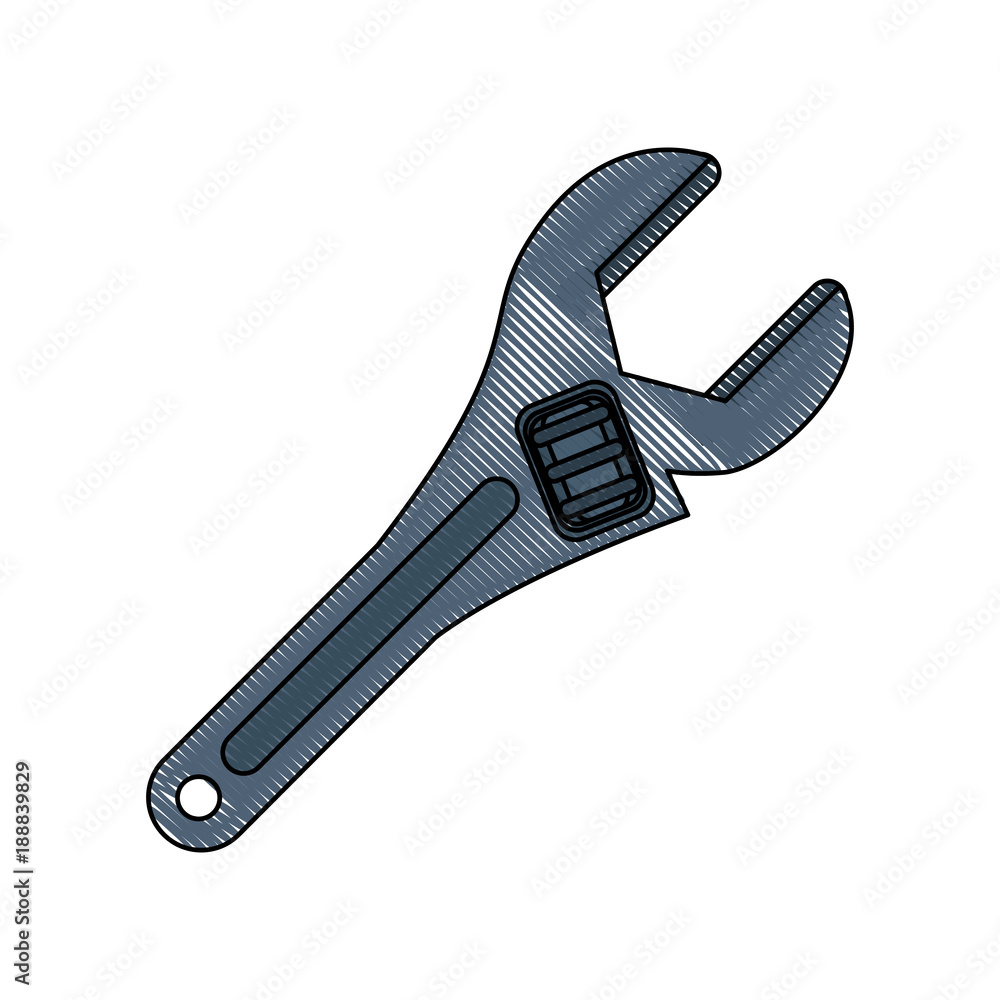 Obraz premium adjustable wrench tool icon vector illustration graphic design