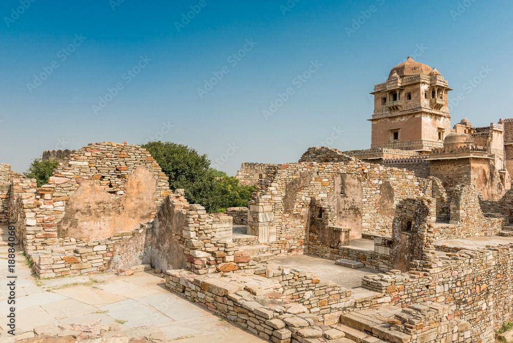 ruins of Rana Kumbha Palace in Chittorgarh, Rajasthan