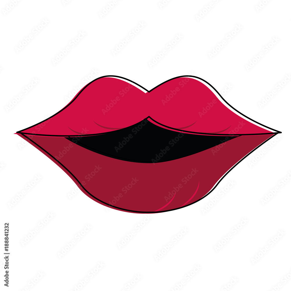 Sexy lips cartoon icon vector illustration graphic design Sexy lips cartoon icon vector illustration graphic design