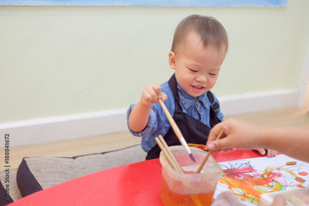 Cute little Asian 18 months / 1 year old toddler baby boy child